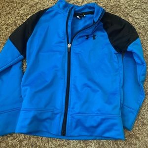 Under Armour Kids Size 4 Blue and Black Zip Jacket